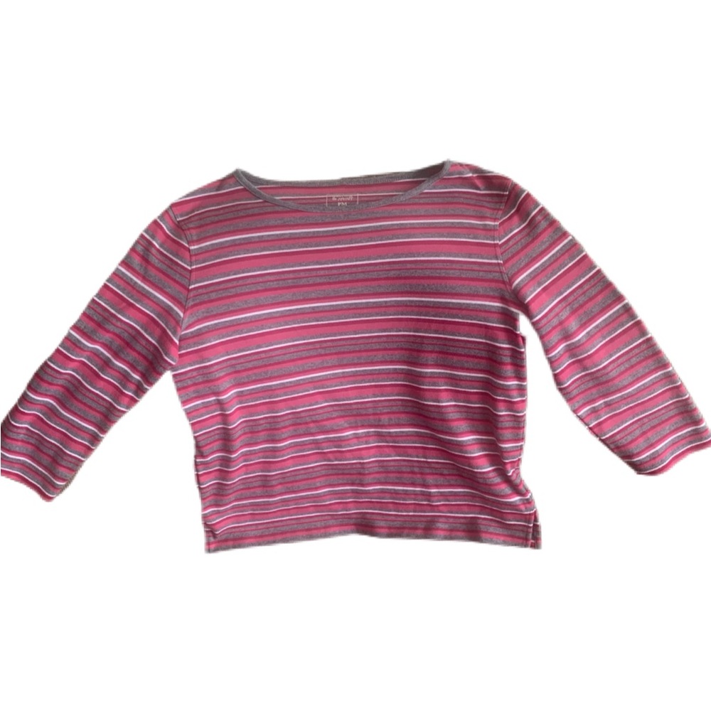 Pre Owned Women’s Hasting & Smith Petite Long Sleeve Top Shirt Sz PM Striped